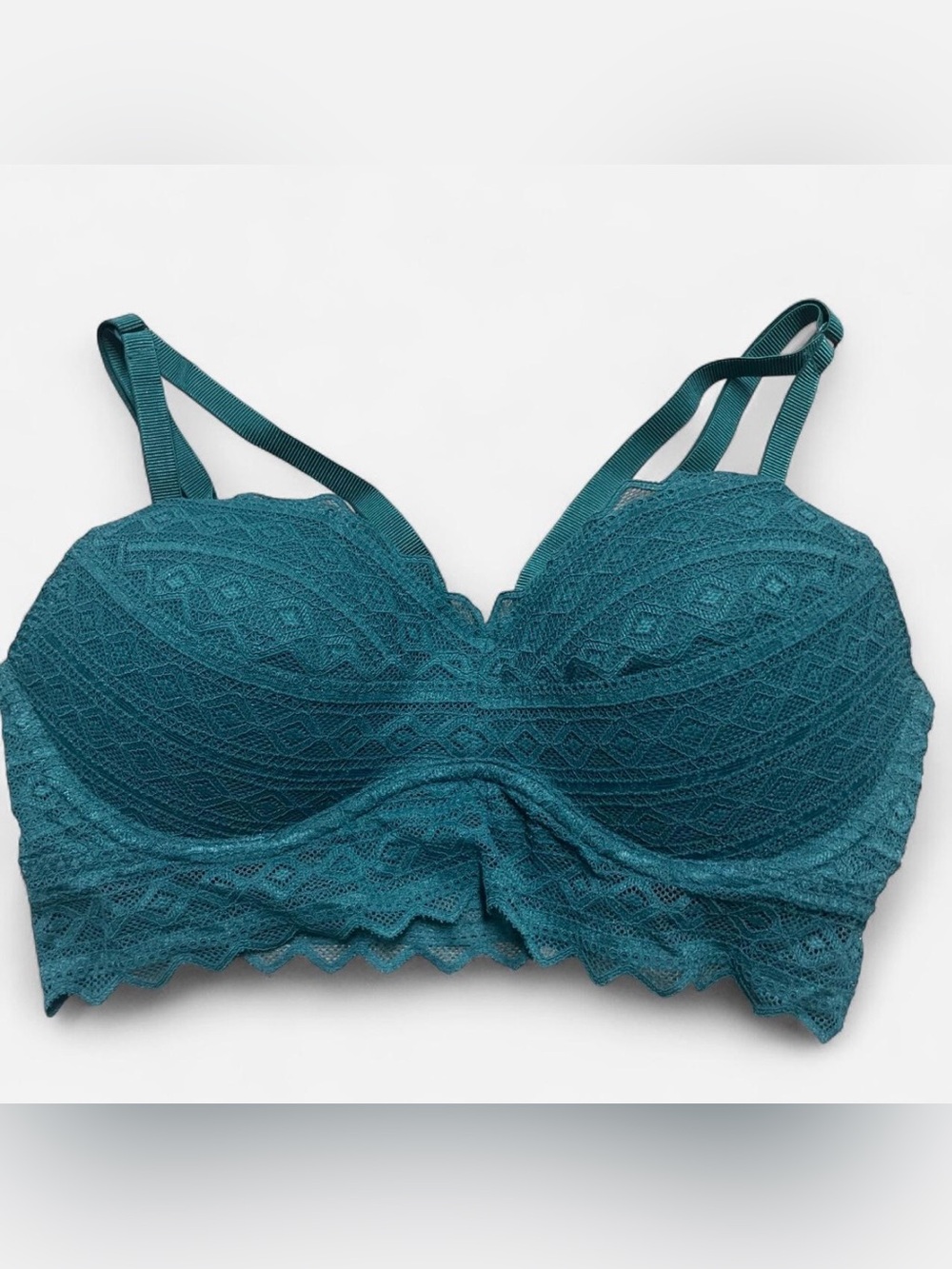 Victoria's Secret Teal Lace Underwire Bra with Double Straps